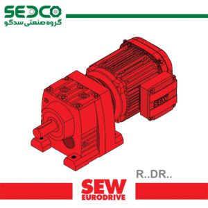 موتور گیربکس هلیکال SEW سایز67 پایه‌دار، موتور DRE100M4 با دور خروجی 38rpm