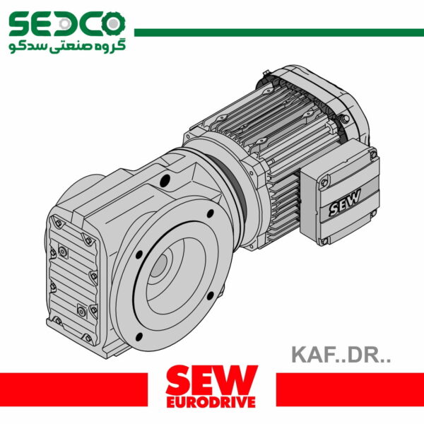 موتور گیربکس کرانویل SEW سایز127 فلنج‌دار، موتور DR63S4 با دور خروجی 0.08rpm موتور گیربکس SEW