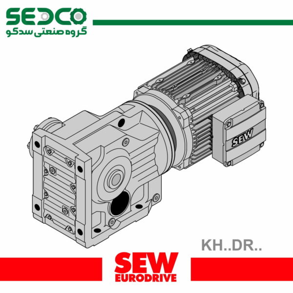 موتور گیربکس کرانویل SEW سایز187 پایه‌دار، موتور DRS71M4 با دور خروجی 0.08rpm موتور گیربکس SEW