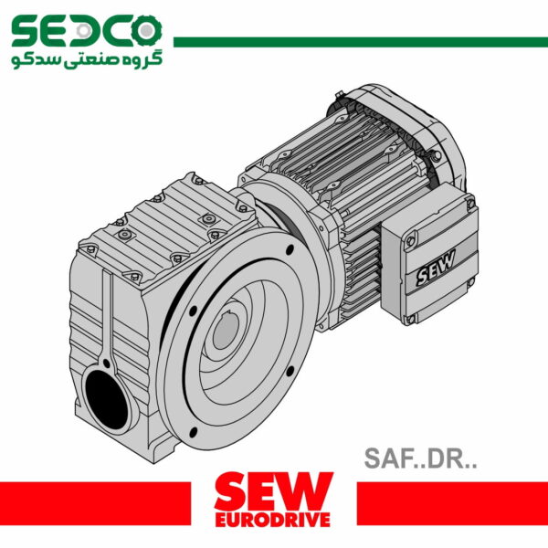 موتور گیربکس حلزونی SEW فلنج‌دار، saf dr