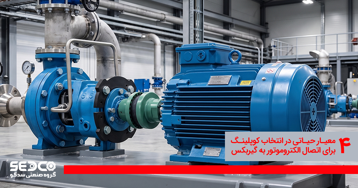 خرید کوپلینگ صنعتی: 4 معیار انتخاب واسطه موتور و گیربکس
